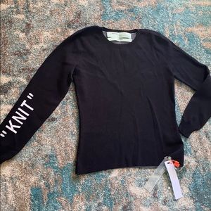 Off White “KNIT” Sweater NWT